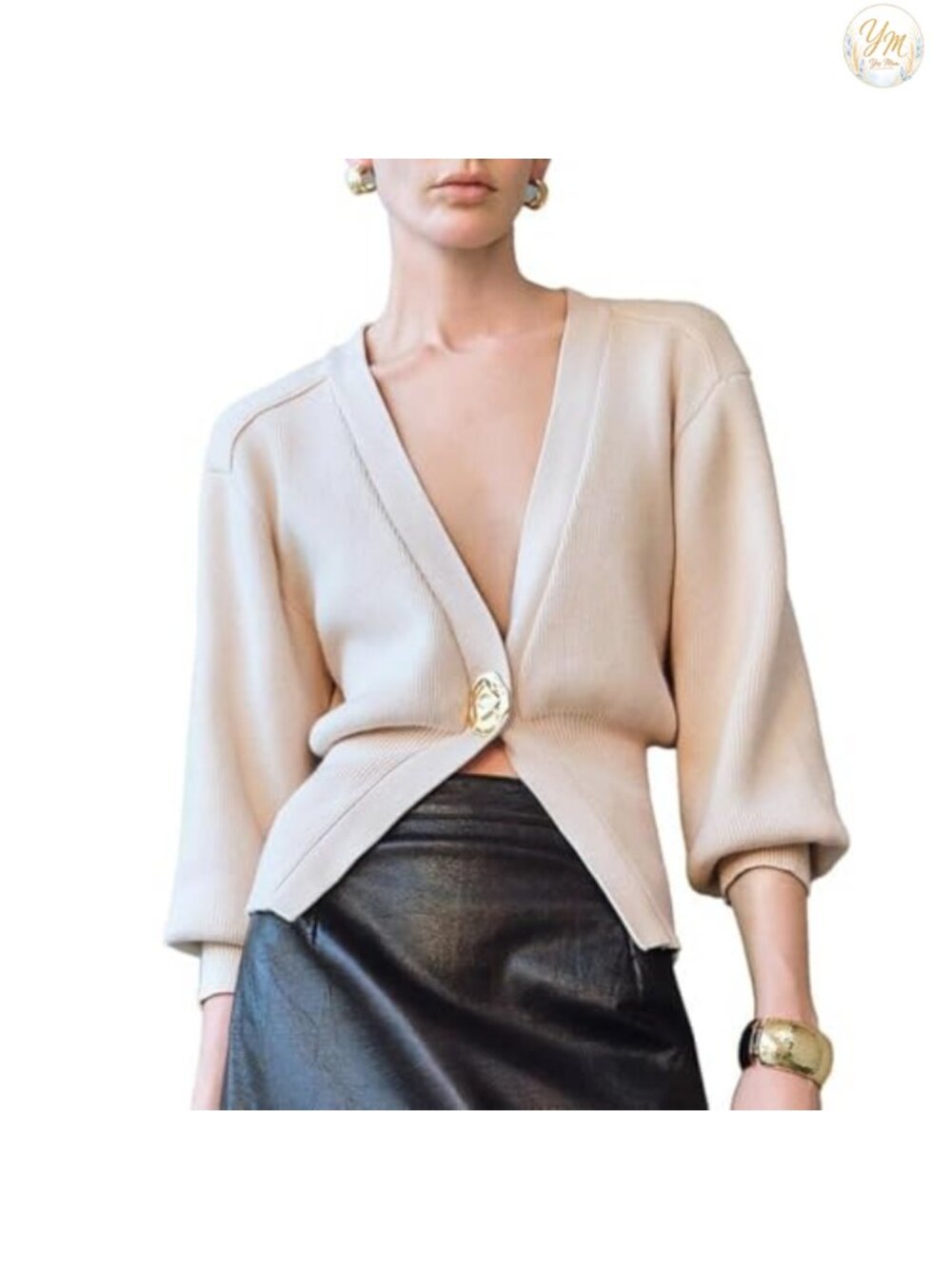 Women's Knitted Cardigan Long Sleeve V-Neck Lightweight Button Down Sweater